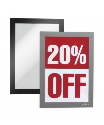 Sign Holder Durable Wall Magaframe A3 2/Pack Silver 4873-23