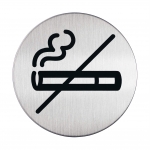 Message Sign Durable Pictogram 83Mm Round Stainless Steel No Smoking 4911-23