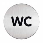 Message Sign Durable Pictogram 83Mm Round Stainless Steel Wc 4907-23