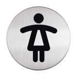 Message Sign Durable Pictogram 83Mm Round Stainless Steel Wc Women 4904-23