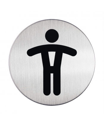 Message Sign Durable Pictogram 83Mm Round Stainless Steel Wc Men 4905-23