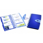 Business Card Album Durable Visifix 96 Cards Walk Removable Blue 2452-07