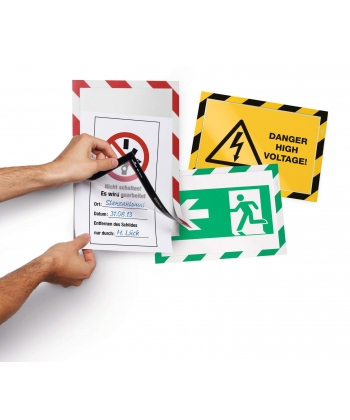 Sign Holder Durable Wall Duraframe Security A4 Red/White 4944-132