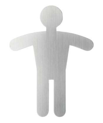 Message Sign Durable Pictogram 90X120Mm Stainless Steel Symbol Wc Men 4951-23