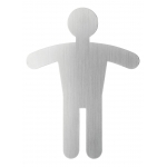 Message Sign Durable Pictogram 90X120Mm Stainless Steel Symbol Wc Men 4951-23
