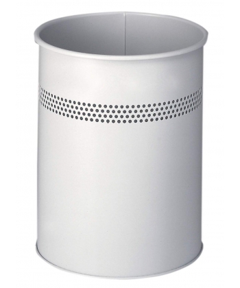 Wastebasket Durable Metal 260X260X315Mm Round 15 P30Mm Grey 3300-010