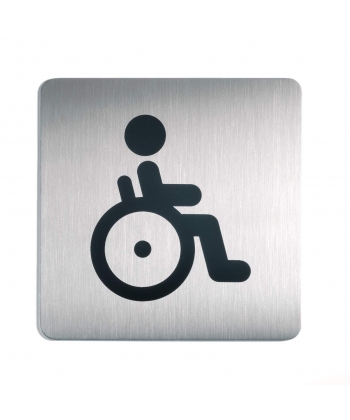 Message Sign Durable Pictogram 150X150Mm Square Stainless Steel Wc 4959-23