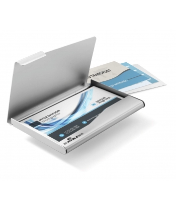Card Case Durable 20 Cards Silver 2415-23