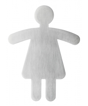 Message Sign Durable Pictogram 90X120Mm Stainless Steel Symbol Wc Women 4950-23