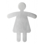 Message Sign Durable Pictogram 90X120Mm Stainless Steel Symbol Wc Women 4950-23