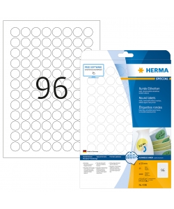 Label Herma Super Print A4 25Sh/Pack Round White