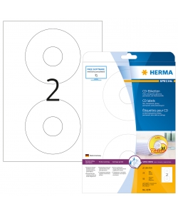 Label Herma Super Print A4 25Sh/Pack Cd Transparent 4374