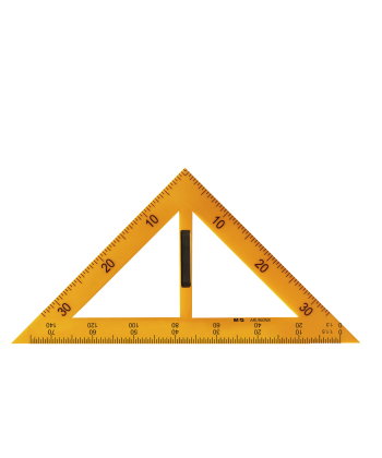 Ruler Triangular Square Mg 45 Degree 75 Cm Yellow Arl960N8