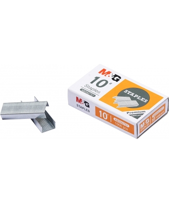 Staples Mg N.10 1000/Pack Silver Abs92757