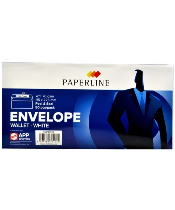 White Mail Envelope 110X230 80Gr P&S 25Pcs Paperline 37874