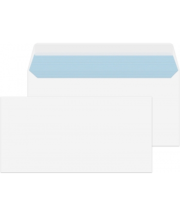 White Mail Envelope 110X225 100Gr P&S Pack 25Pcs Albatros