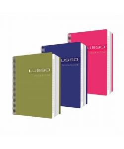 Notebook Bassile Freres Lusso L6096 Pastel A4 Seyes Spiral 96 Sheets 80gm Pp