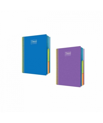 Notebook Bassile Freres Opaline 745963 A5 Seyes 3 Sub 96 Sheets 70gm Trio Spiral