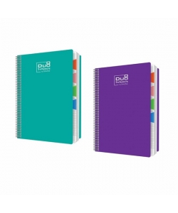 Notebook Bassile Freres Opaline 778240 A4 Duo 8Sub 280 Sheets 70gm Spiral 5Seyes and 3 Ruled
