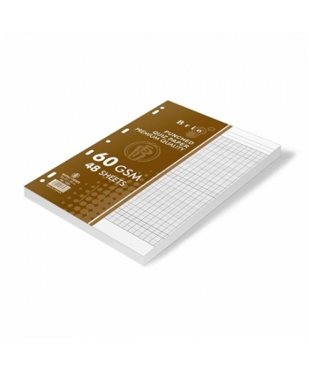 Filler Paper Bassile Freres Brio 1325 A4 Double Perforated Seyes 60gm 48 Sheets