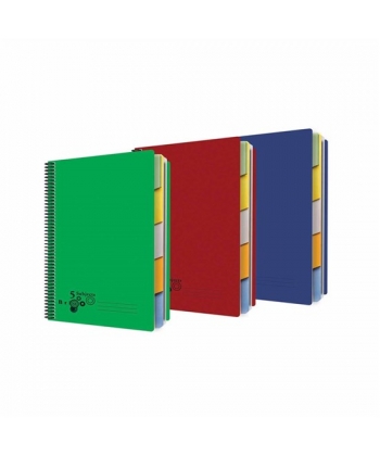 Notebook Bf Brio A4 Seyes 5Sub 96Sh 60G Spiral 745609