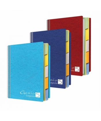 Notebook Bassile Freres Genio 2192 A4 Seyes 5Sub. 192 Sheets 70gm Spiral