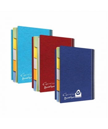 Notebook Bassile Freres Genio 3160 A4 Ruled 5Sub 160 Sheets 70gm Spiral