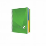 Notebook Bassile Freres Genio 767096 A4 Seyes 2 Sub 96 Sheets 70gm Spiral Hard Cover