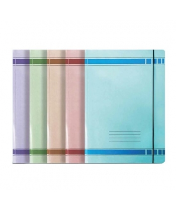 File Cardboard 3 Flaps W/Elastic Bassile Freres 1516 Foolascape Duplex 400gm