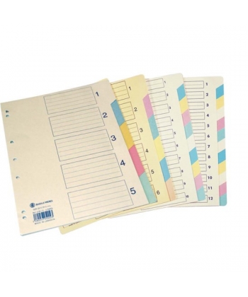 Divider Cardboard Color Bassile Freres 618/ 6 A4 6Parts