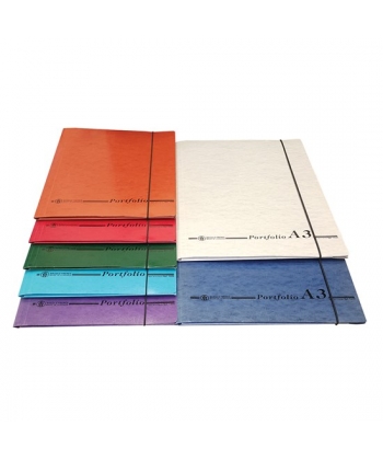 Portfolio Flap File Bassile Freres 1525.Bl W/Elastic Foolscape 726gm Blue