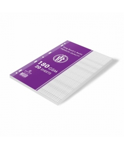 Filler Paper Bassile Freres A4 Small Squares 180gm 20sheets 5108