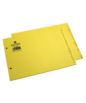 Divider Cardboard A-Z Bassile Freres 1050 Englisheets 16.5x23.5cm Kraft
