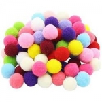 Pompon Hands On Crafts 20Mm 30/Pack Multicolor