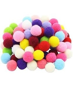 Pompon Hands On Crafts 25Mm 30/Pack Multicolor