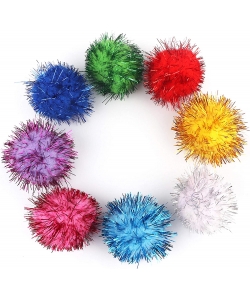 Pompon Hands On Crafts Glitter 30Mm 16/Pack