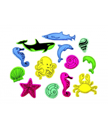 Foam Hands On Crafts Adhesive Shapes Ocean Creature 50Pcs/Pack Ha40006
