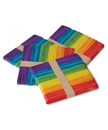 Wooden Craft Supplies Hands On Crafts Sticks Small 114Mm 75/Pack Assorted Cr016