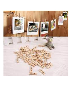 Wooden Craft Supplies Hands On Crafts Clip 2.5Cm 25/Pack Natural 14Bs184