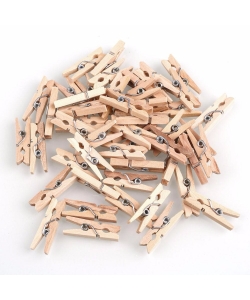 Wooden Craft Supplies Hands On Crafts Clip 2.5Cm 25/Pack Natural 14Bs184