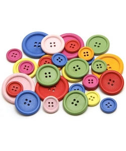 Wooden Craft Supplies Hands On Crafts Buttons Colored Cr071