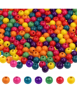 Wooden Craft Supplies Hands On Crafts Beads 12Mm Round Assorted Cr027