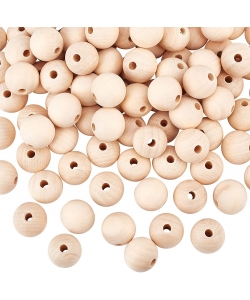 Wooden Craft Supplies Hands On Crafts Beads 12Mm Round Natural Cr026