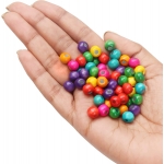 Wooden Craft Supplies Hands On Crafts Beads Colorful 7X8Mm Round Ass 40G 14Bs183D