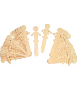Wooden Craft Supplies Hands On Crafts Toppers Sticks Man Women Cr051