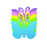 Foam Hands On Crafts Glitter Shapes Butterfly 10/Pack 10X13Cm Eva20717