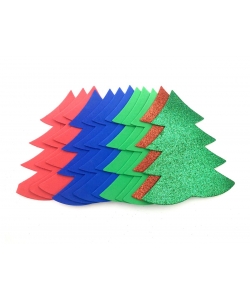 Foam Hands On Crafts Christmas Shapes Tree 12Pcs Eva90024