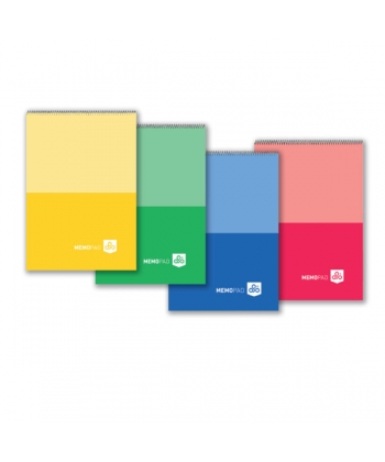 Writing Pad Memo OPP 29.7X21Cm Lines 60 Sheetseets Spiral 60gmr A4 Ns2129
