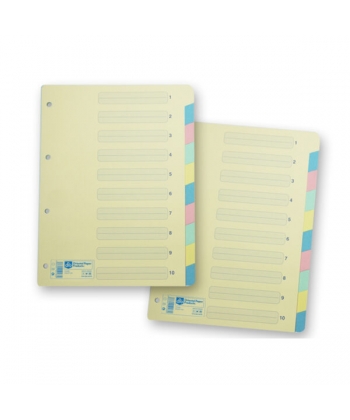 Divider Cardboard Color Opp A4 10Parts Cd1000