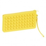 Pencil Case Silicone Pop It Flat Yellow